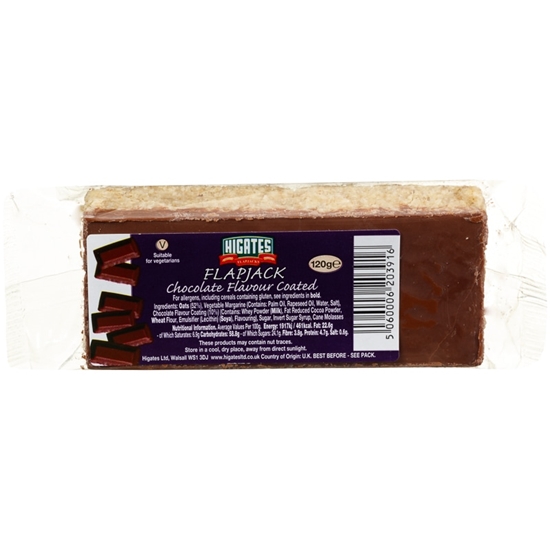 Picture of HIGATES FLAPJACK CHOC COATED 120G